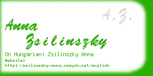 anna zsilinszky business card